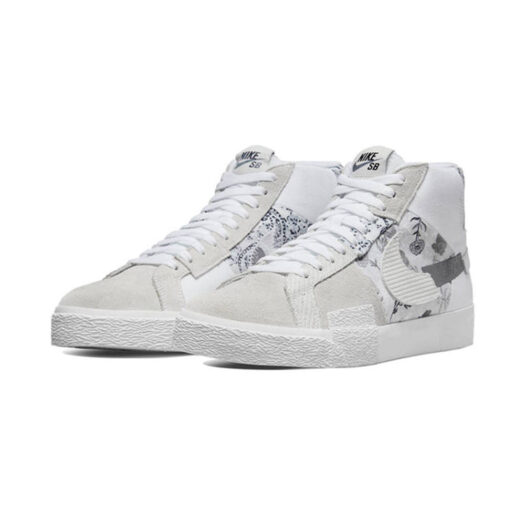 Nike SB Zooom Blazer Mid Edge Floral White Grey
