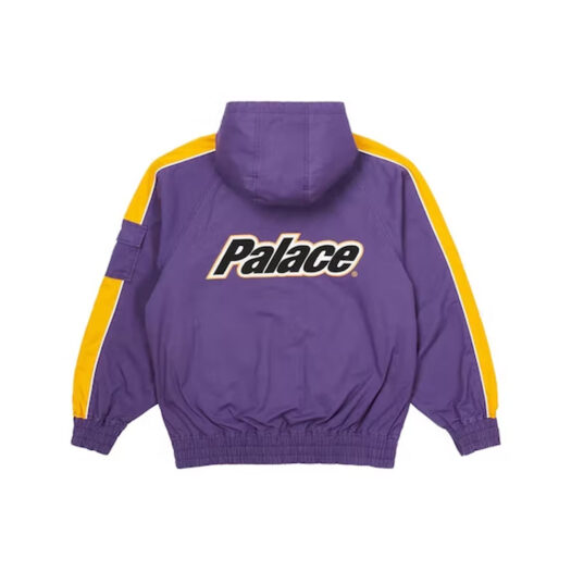 Palace Lowercase Hooded Cotton Jacket Purple/Yellow
