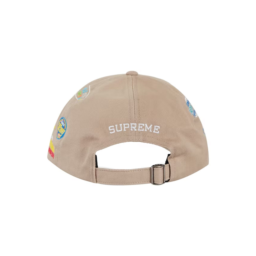 Supreme Stepped Arc Logo 6-Panel Hat Cap Made in USA Black