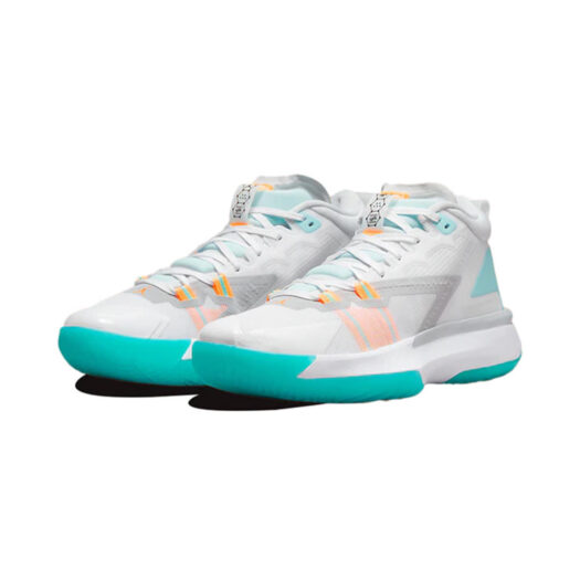 Jordan Zion 1 White Dynamic Turquoise