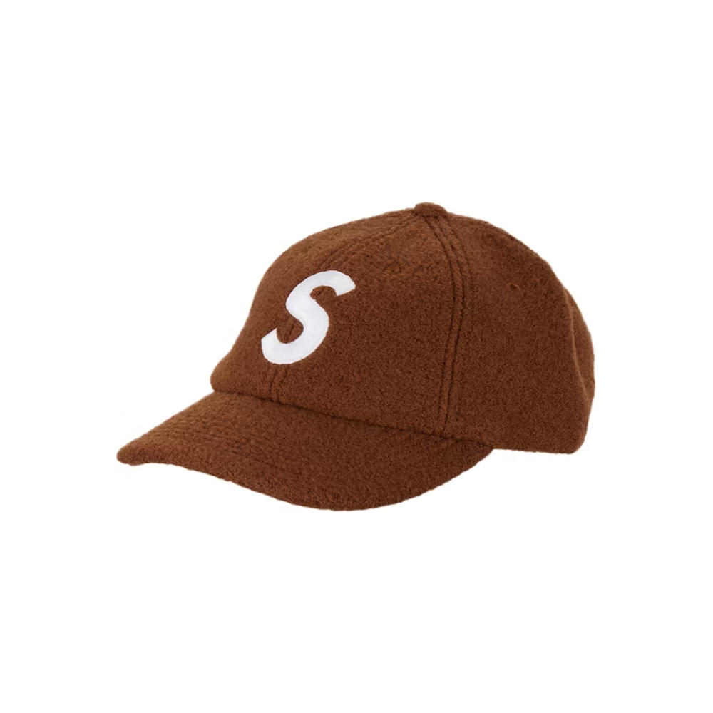 Supreme S Logo 6-Panel Cap - Brown