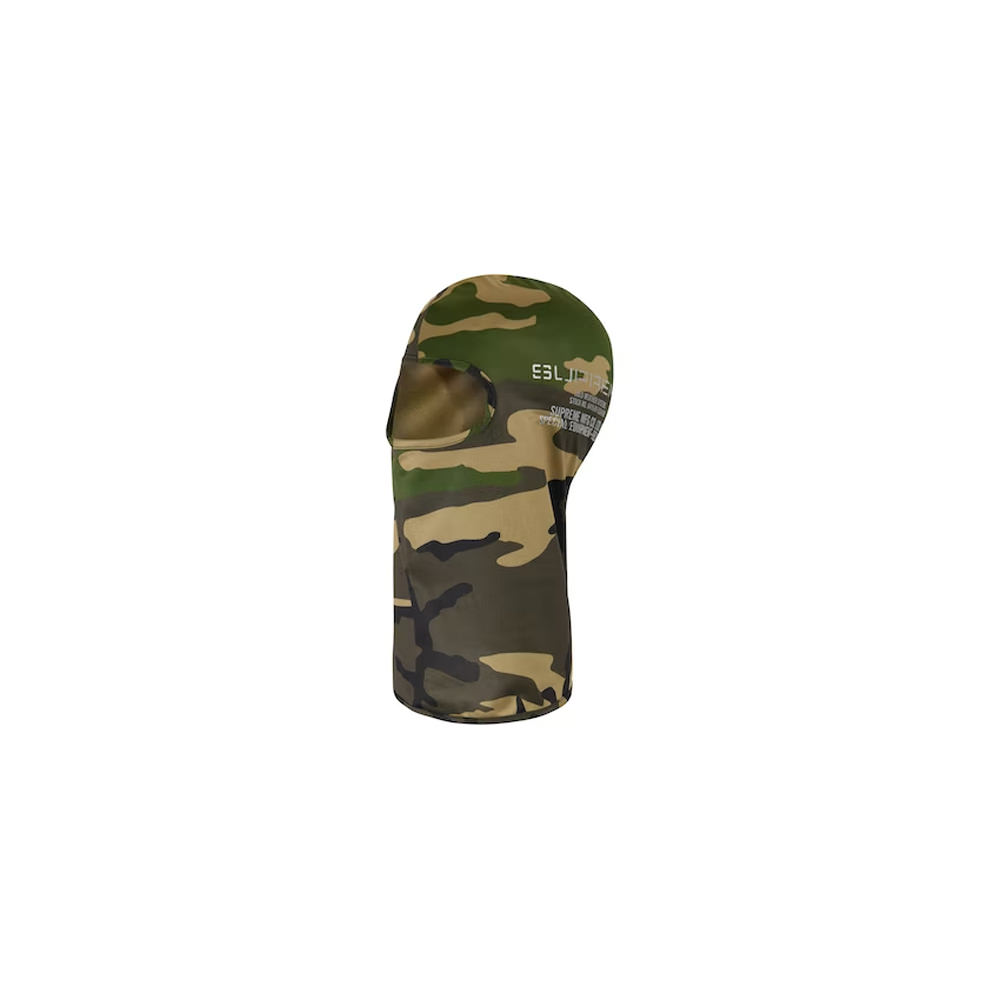 Supreme Logo Facemask Woodland Camo