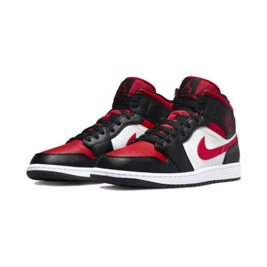 Jordan 1 Mid White Black Red (2022)