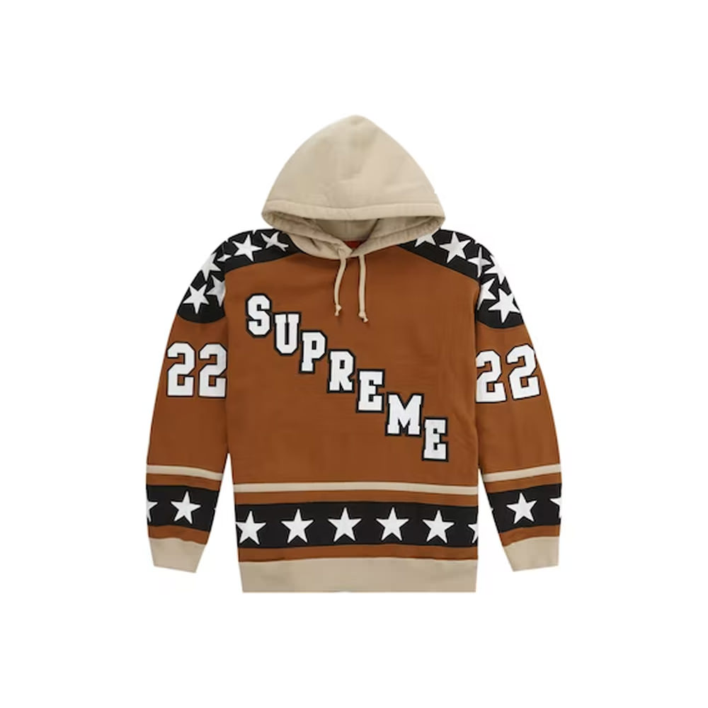 Supreme Hockey Hooded Sweatshirt (FW22) BrownSupreme Hockey Hooded
