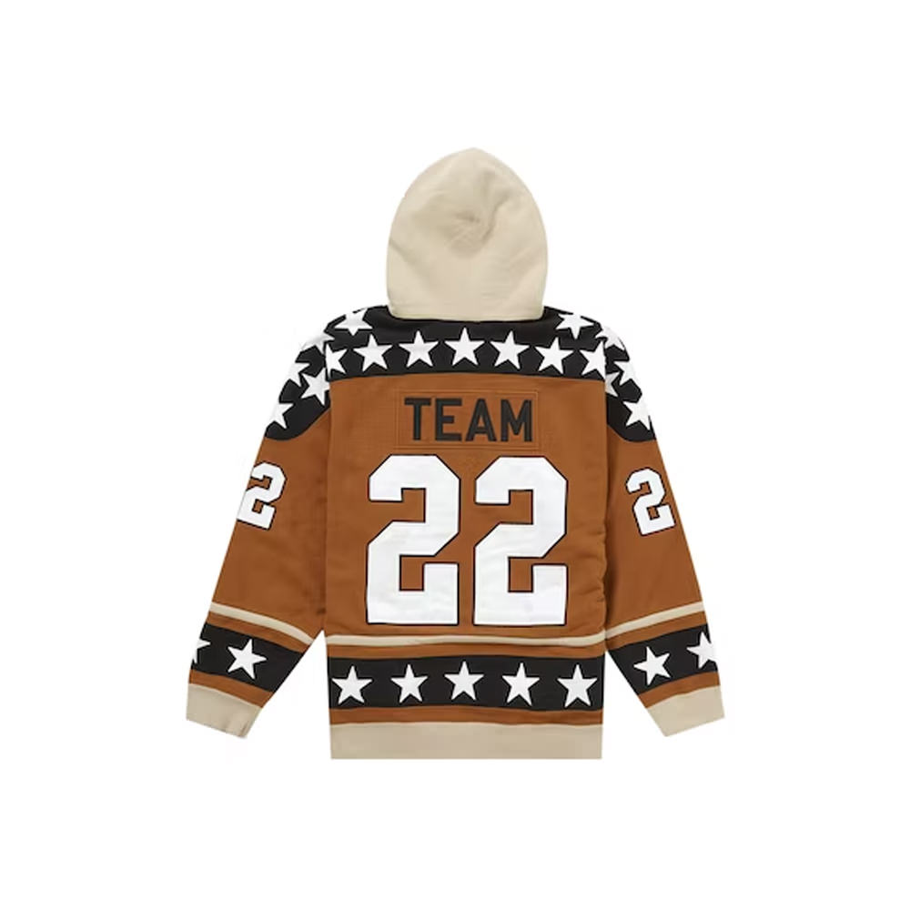Supreme Hockey Hooded Sweatshirt (FW22) BrownSupreme Hockey Hooded  Sweatshirt (FW22) Brown - OFour