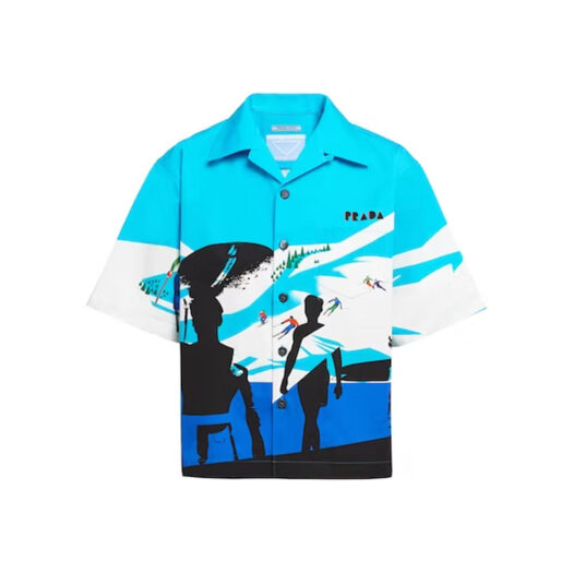 Prada Timecapsule January 2020 Poplin Shirt Blue
