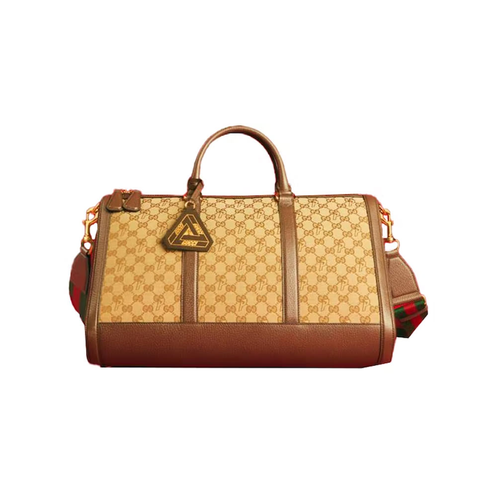Palace x Gucci Triferg Canvas GG-P Duffle Bag Beige/Ebony in Canvas/Leather  with Gold-tone - US
