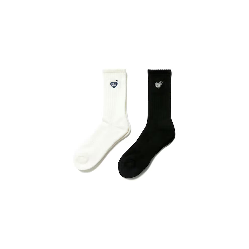 Human Made Pile Socks (Set of 2) Black White
