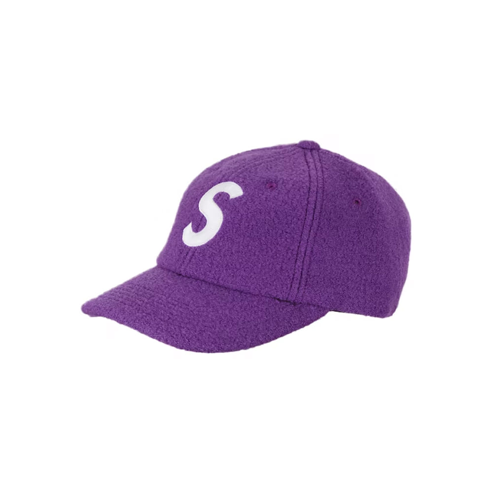 Supreme Boiled Wool S Logo 6-Panel Purple