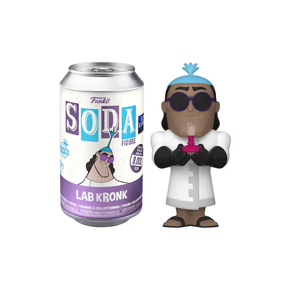 Funko Soda Disney Emperor’s New Groove Lab Kronk 2022 D23 Expo Exclusive Open Can Chase Figure