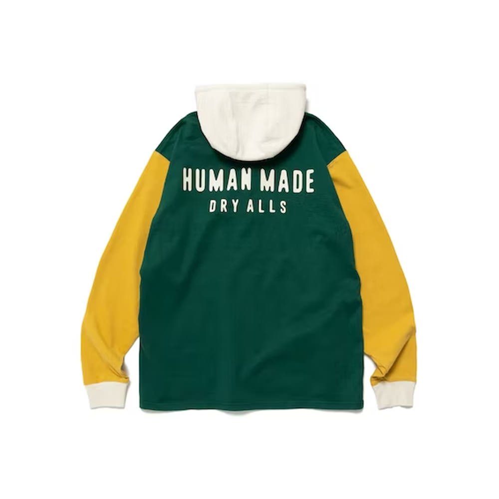 Human Made Hooded Rugby Shirt GreenHuman Made Hooded Rugby Shirt