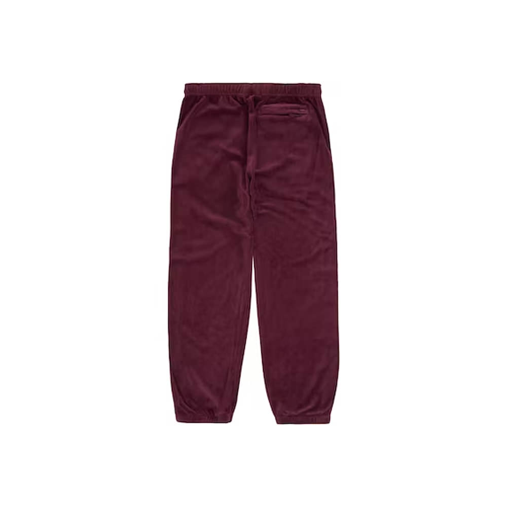 Supreme Studded Velour Track Pant Burgundy