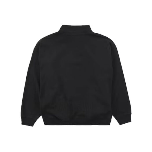 Supreme Washed Half Zip Pullover Black