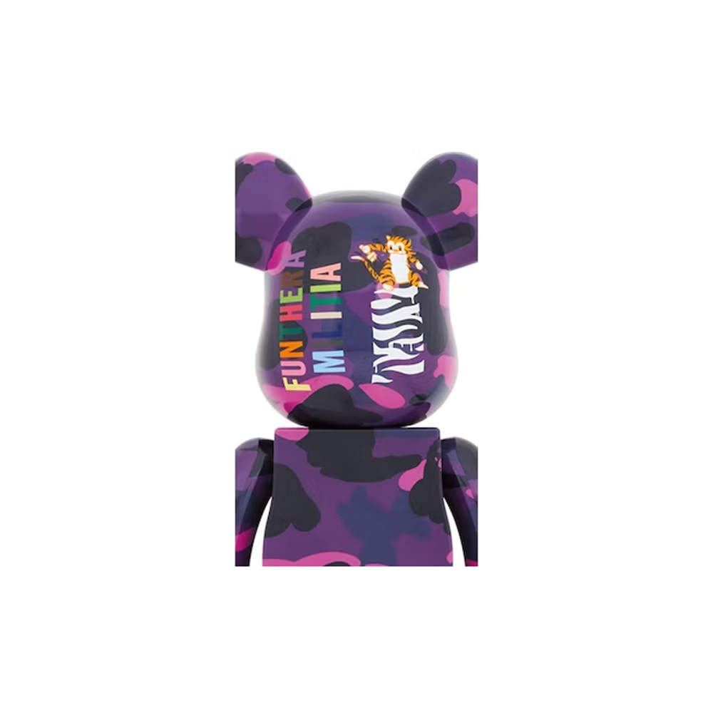 Bearbrick x BAPE Camo Tiger 1000% Purple