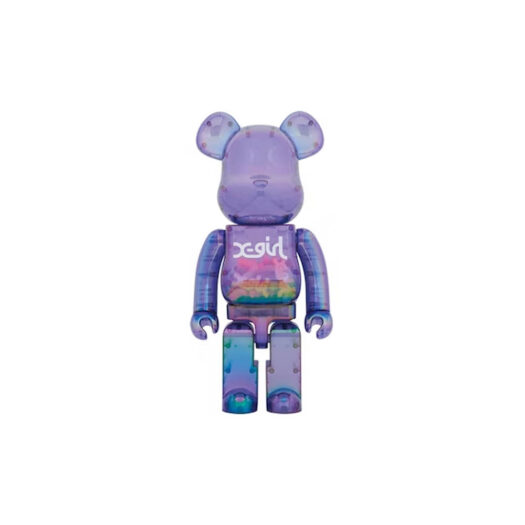 Bearbrick X-girl 1000% Clear Purple