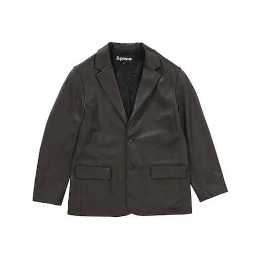 Supreme Leather Blazer (FW22) Brown