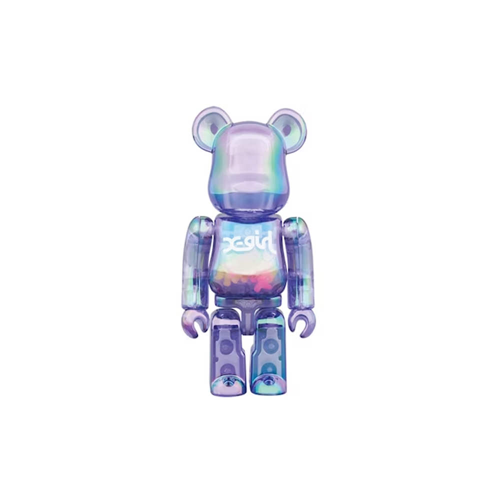 Bearbrick X-girl 100% & 400% Set Clear PurpleBearbrick X-girl 100 ...