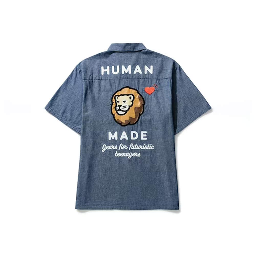 Human Made x HBX Lion S/S Shirt IndigoHuman Made x HBX Lion S/S