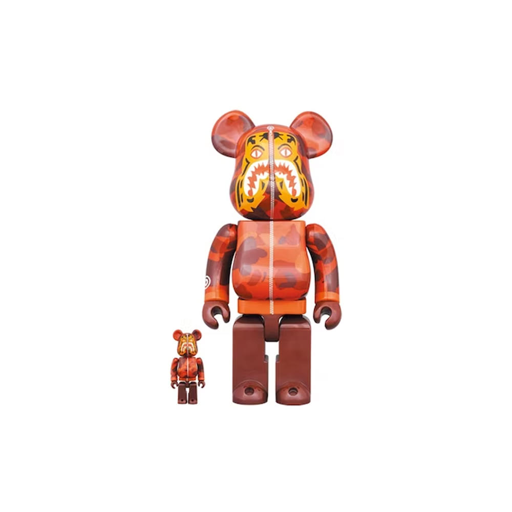 BE@RBRICK BAPE CAMO TIGER 100％ 400％ レッド-