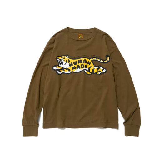 Human Made Tiger L/S T-Shirt Olive Drab