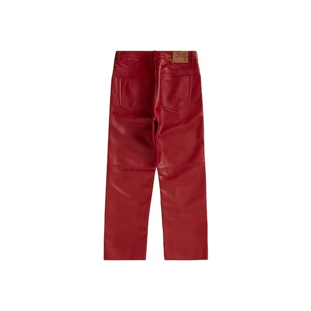 Supreme Leather 5-Pocket Jean (FW22) RedSupreme Leather 5-Pocket