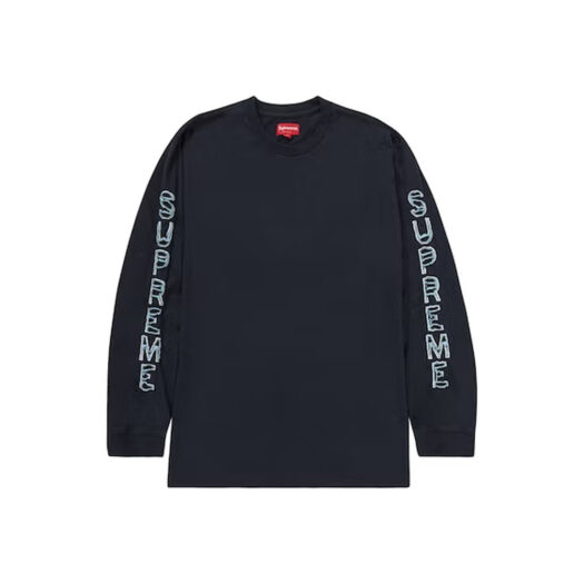 Supreme Cut Out L/S Top Washed Navy