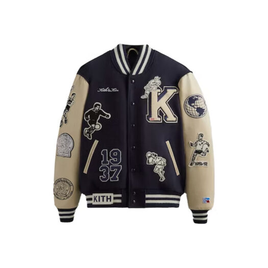 Kith Russell Athletic CUNY Queens College Golden Bear Jacket Nocturnal