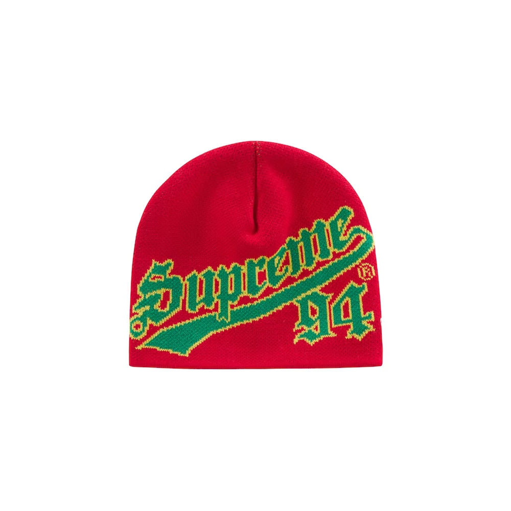 Supreme New Era Script Beanie (FW22) RedSupreme New Era Script