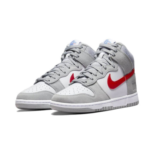 Nike Dunk High Light Smoke Grey Gym Red