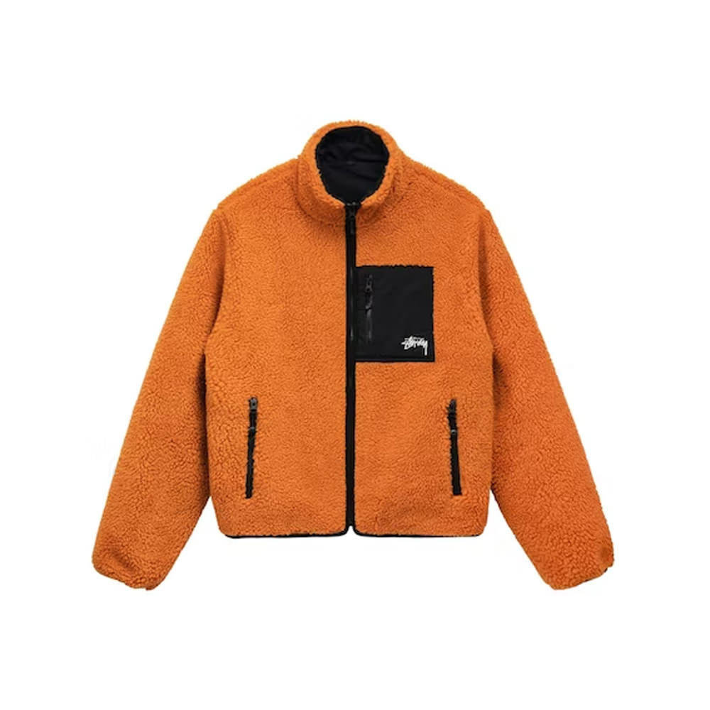 【Stussy】8 BALL SHERPA JACKET／ボアジャケット／M丁寧コンパクトに包装いたします