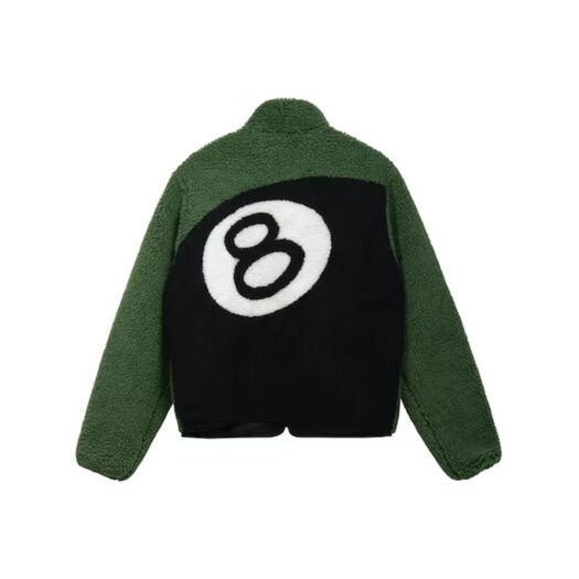 Stussy 8 Ball Sherpa Reversible Jacket Green