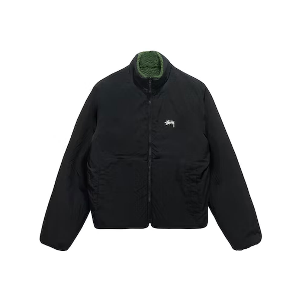 Stussy 8 Ball Sherpa Reversible Jacket Green