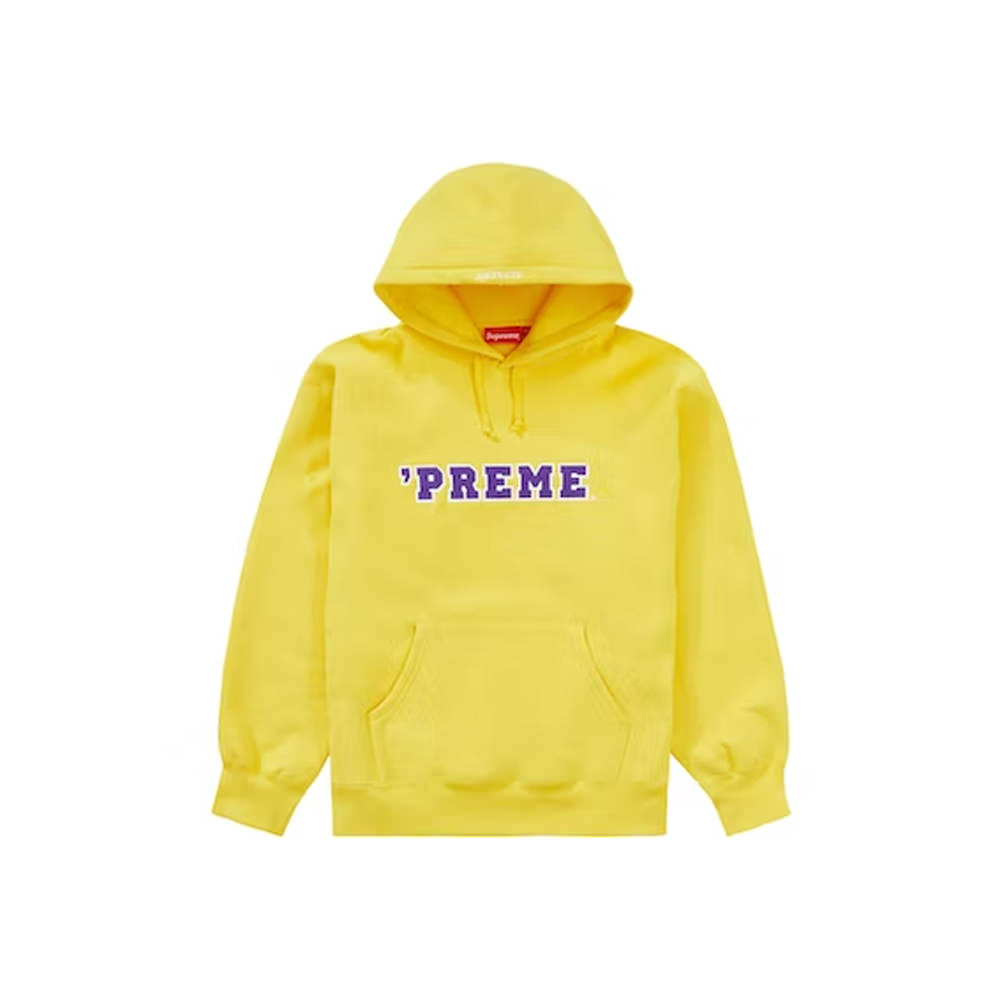 Supreme Preme Hooded Sweatshirt Yellow