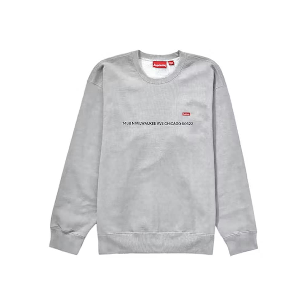 Supreme Small Box Crewneck (Chicago Shop Exclusive) Heather ...