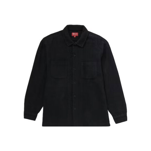 Supreme Brushed Flannel Twill Shirt Black
