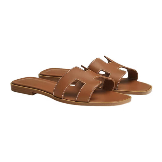 Hermes Oran Sandal Gold Box Calfskin Leather
