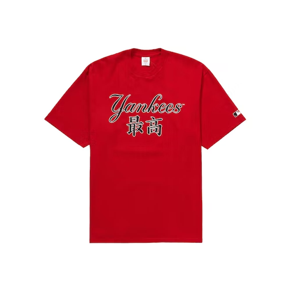 Supreme New York Yankees Kanji Leather Varsity Jacket RedSupreme