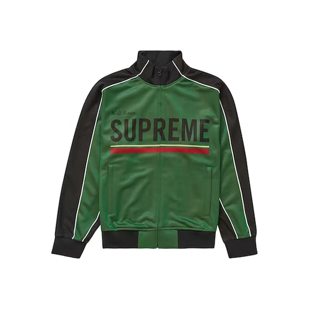 Supreme World Famous Jacquard Track Jacket GreenSupreme World Famous ...
