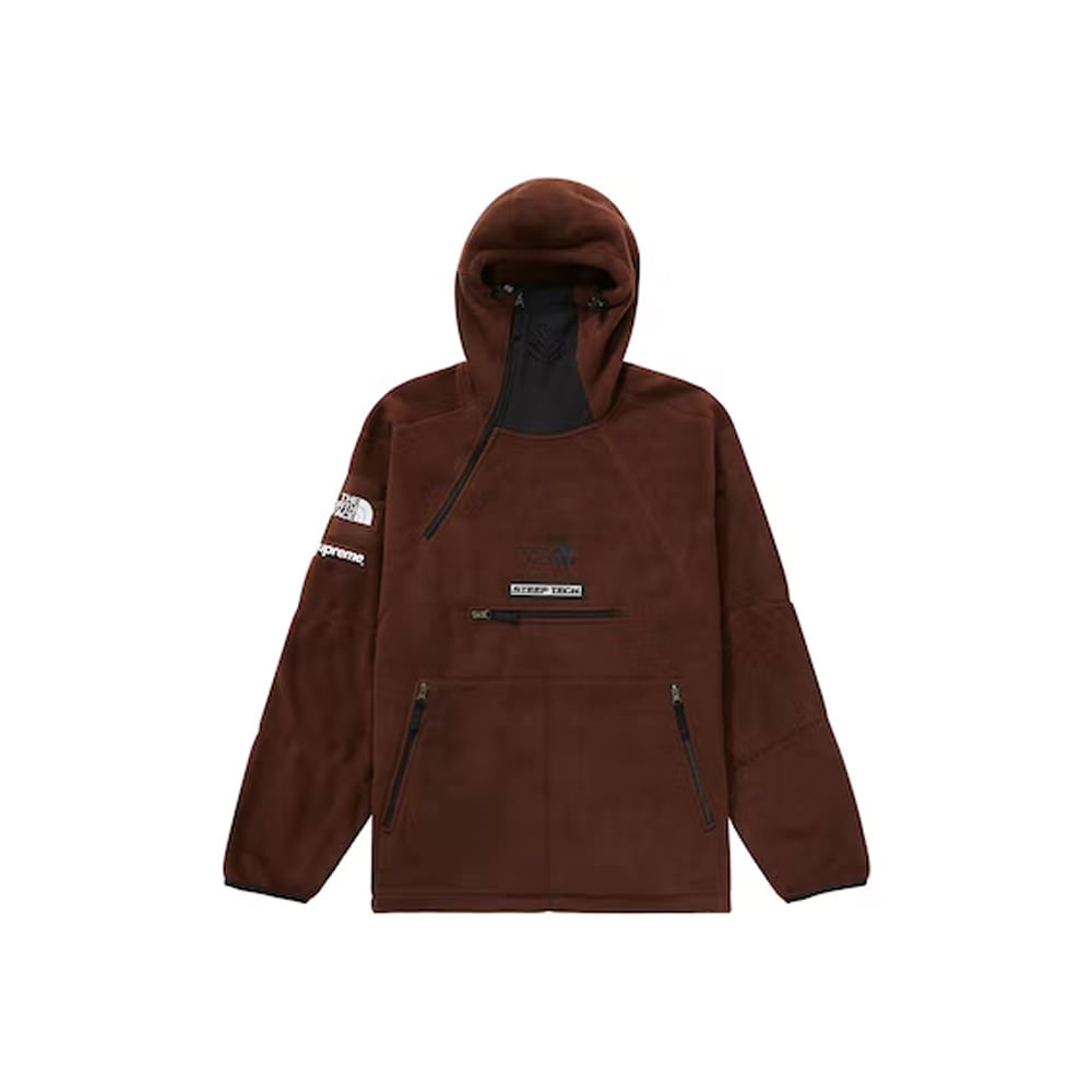 Supreme The North Face Steep Tech Fleece Pullover Brown