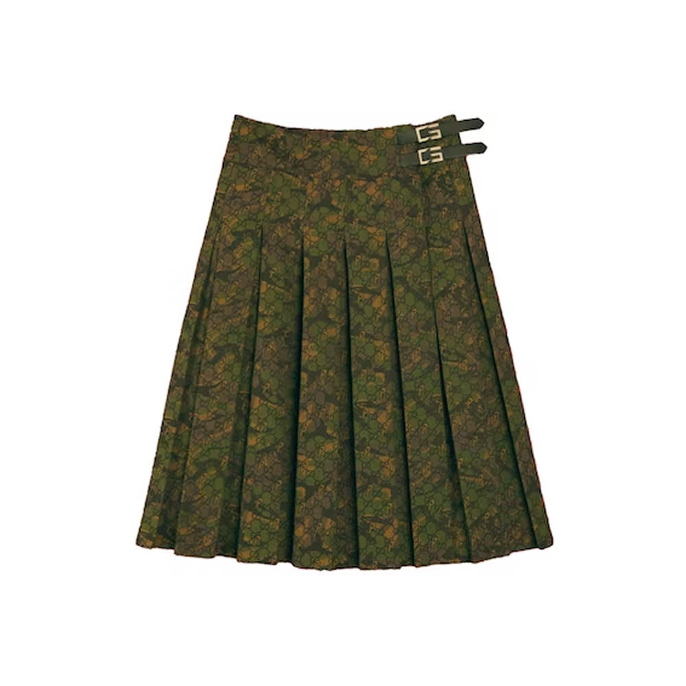 Palace x Gucci Canvas G Square Buckle Kilt Camouflage