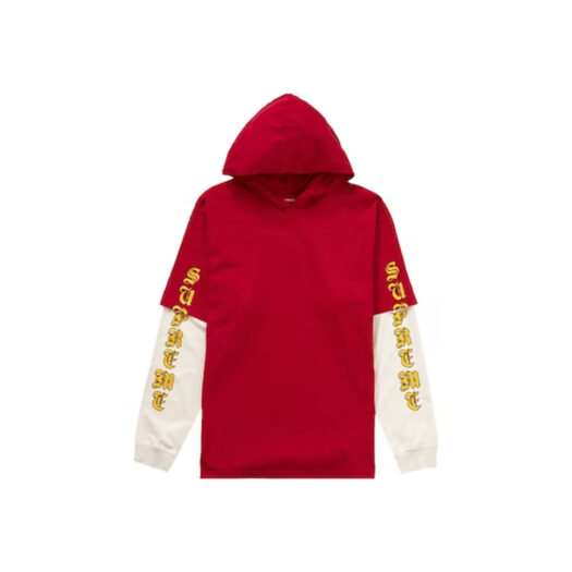 Supreme Layered Hooded L/S Top Red