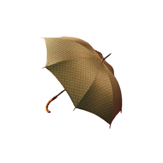 Palace x Gucci GG-P Pattern Bamboo Handle Rain Umbrella Beige/Ebony