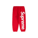 Supreme Satin Appliqué Sweatpant Red