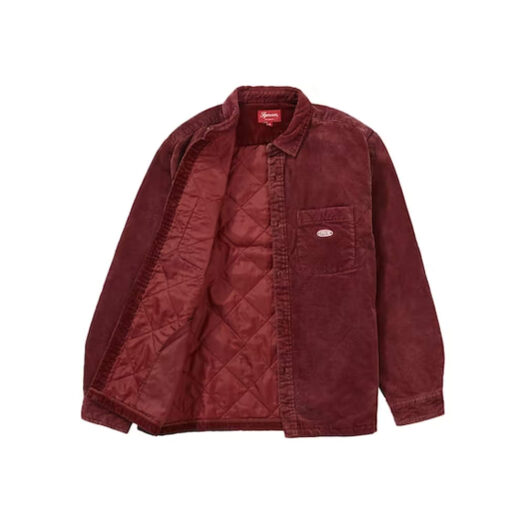 Supreme Quilted Corduroy Shirt Rust