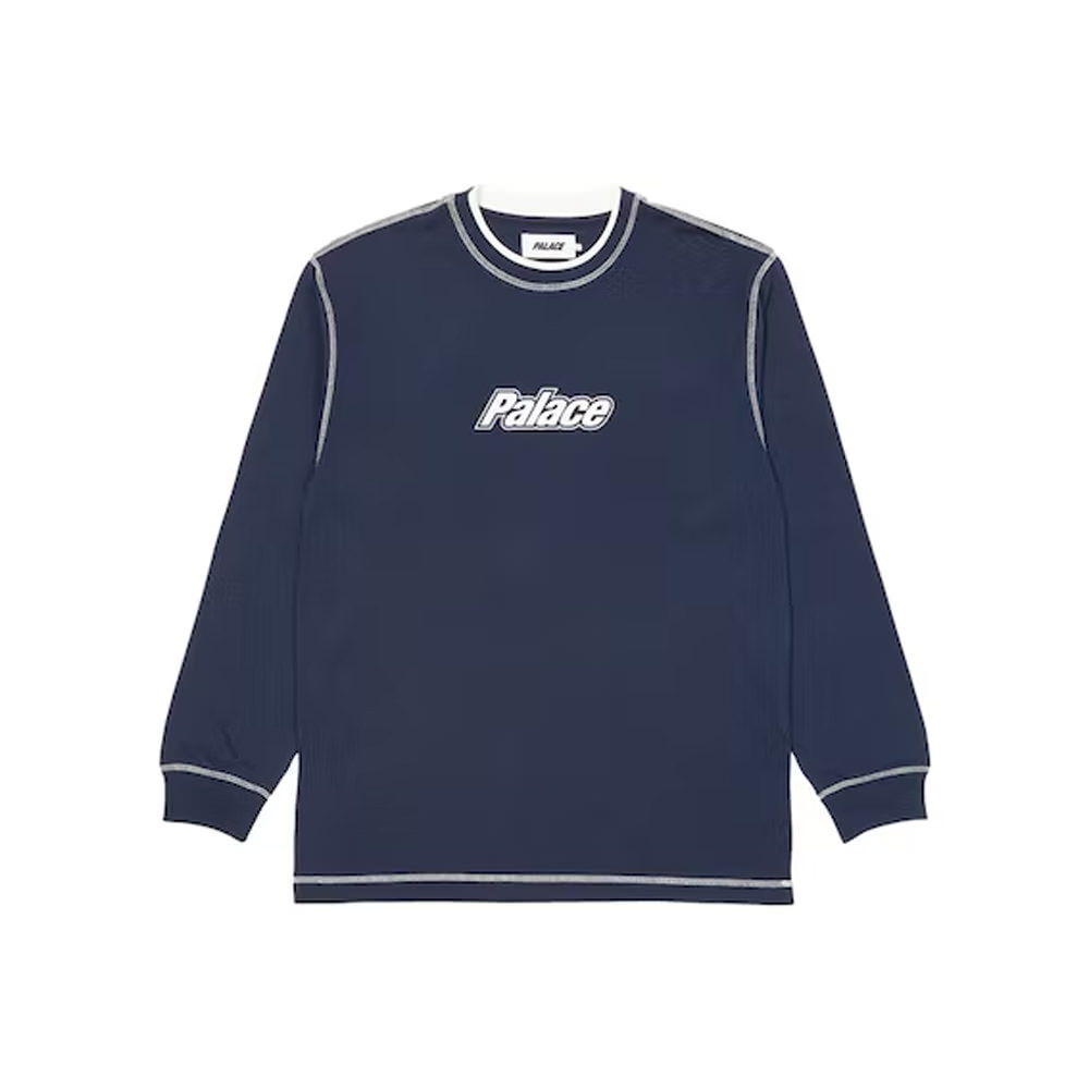 Palace Double Collar Longsleeve Top NavyPalace Double Collar