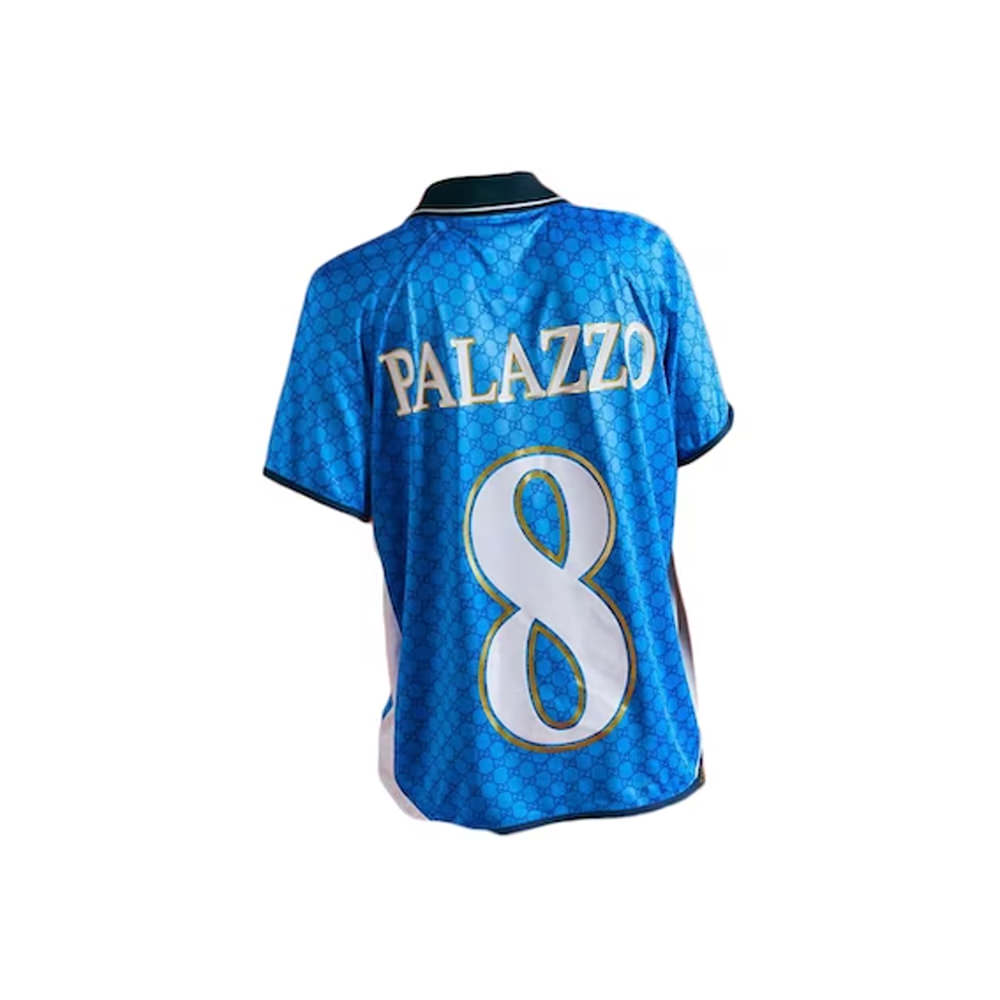 Palace x Gucci Printed All-Over GG Football Technical Jersey T-shirt Blue -  FW22 - US