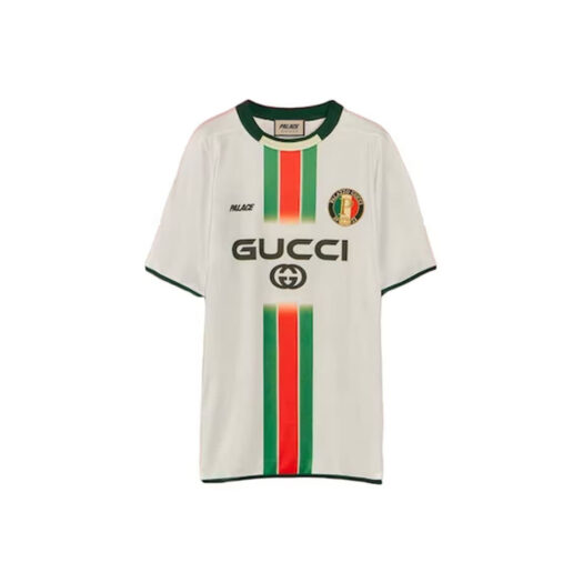 Palace x Gucci Printed Football Technical Jersey T-shirt White