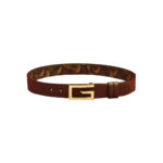 Palace x Gucci GG-P Supreme G Square Buckle Reversible Belt Camouflage/Brown
