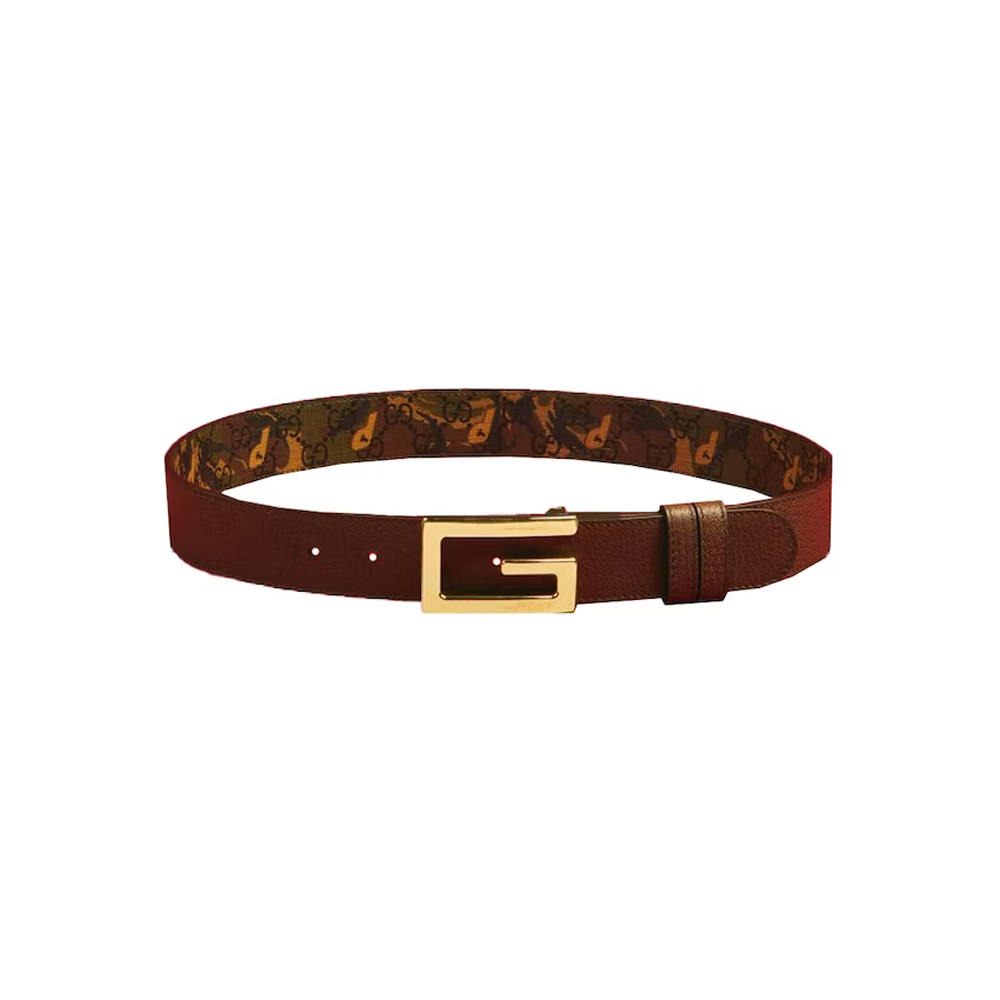 Palace x Gucci GG-P Supreme G Square Buckle Reversible Belt
