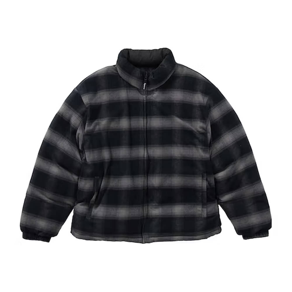 Supreme Flannel Reversible Puffer Jacket BlackSupreme Flannel